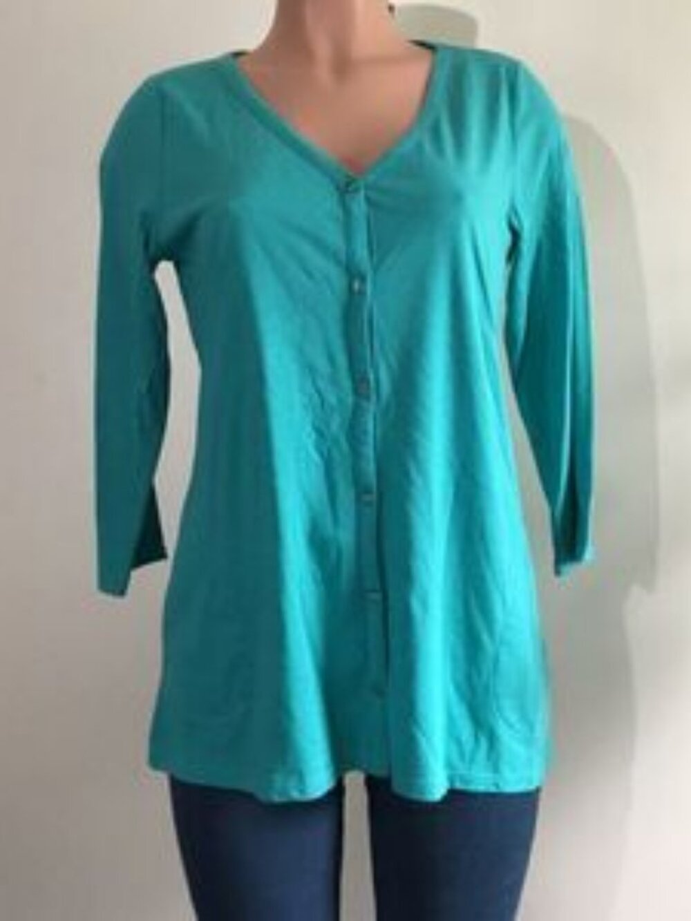 LOGO Principles by Lori Goldstein 3/4 Sleeve Cardigan - Picture 4 of 7